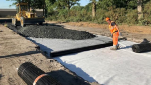 Stabilization of the access road