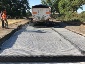 Stabilization of the access road